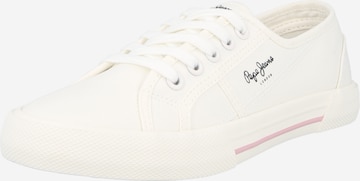 Pepe Jeans Ниски маратонки в бяло: отпред