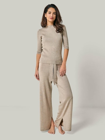 YOU LOOK PERFECT Sweater 'PULLOVER DARIA - Kurzarm Pullover mit Stehkragen' in Grey