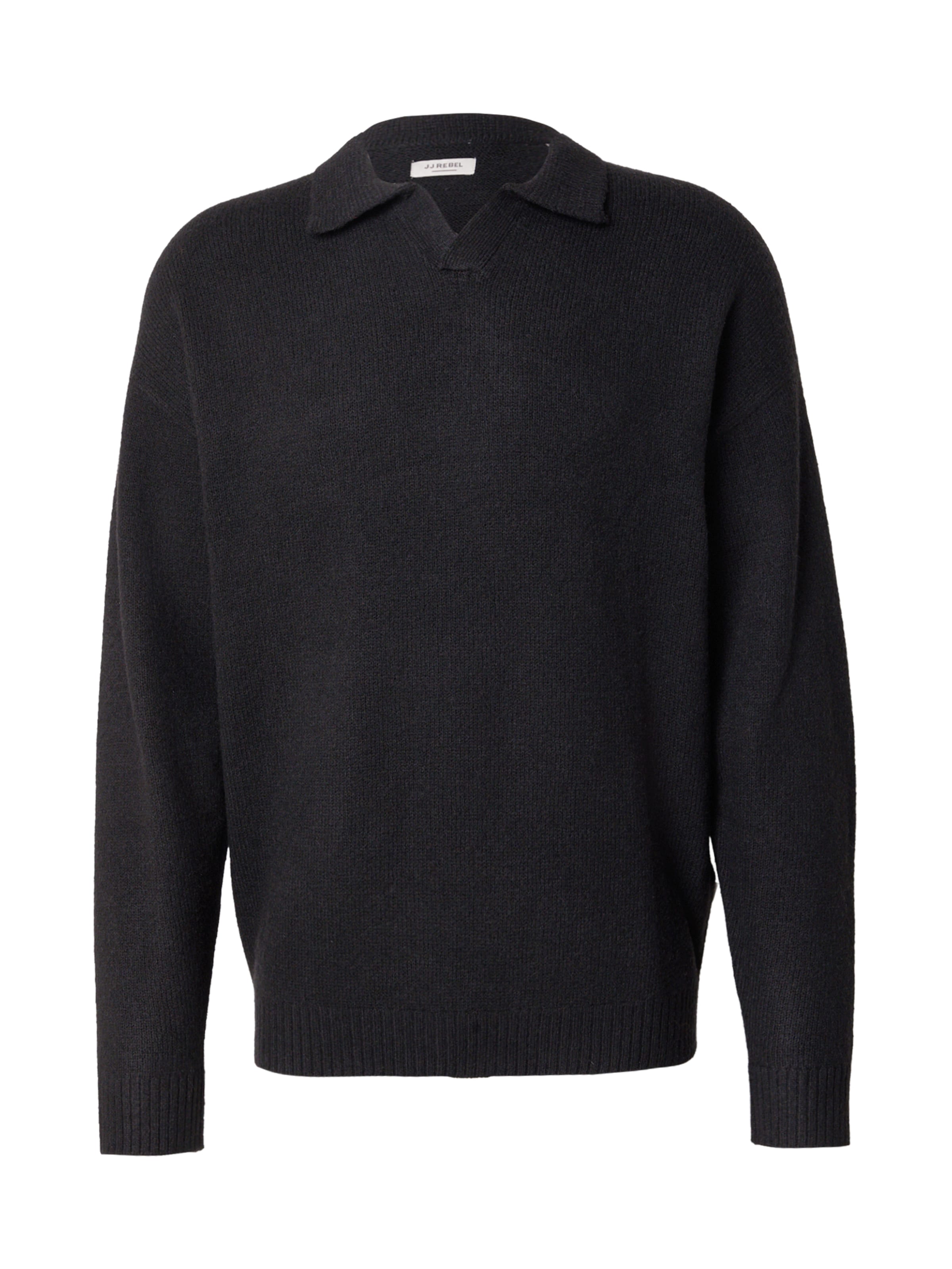 JJ Rebel Trui 'JREBSONAR' in Zwart: voorkant