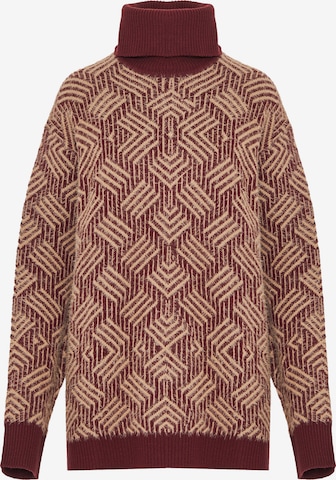 Funky BuddhaPulover - crvena boja: prednji dio