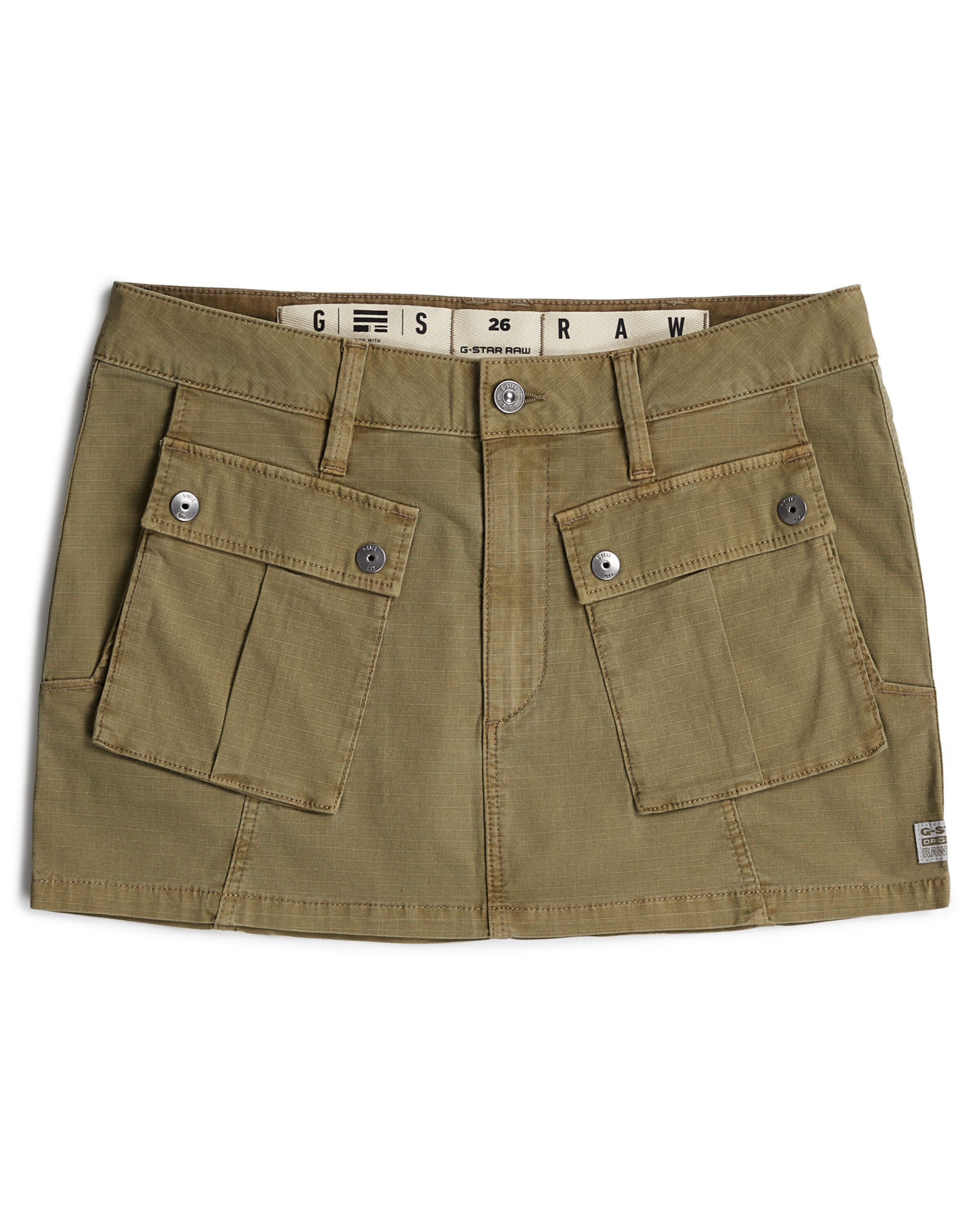 G-STAR Rok 'Mini Cargo' in de kleur Olijfgroen, Productweergave