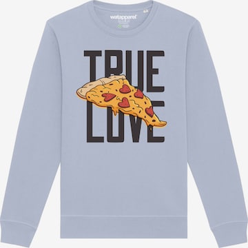 Sweat-shirt ' True Love ' Watapparel en bleu : devant
