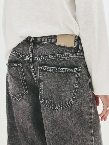 Wide leg Jeans de la Pull&Bear pe gri