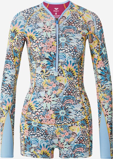 ROXY Maillot de bain '1.5 MARINE BLOOM FZ LS SP QLCK' en bleu marine / bleu cobalt / bleu clair / jaune / rose ancienne, Vue avec produit