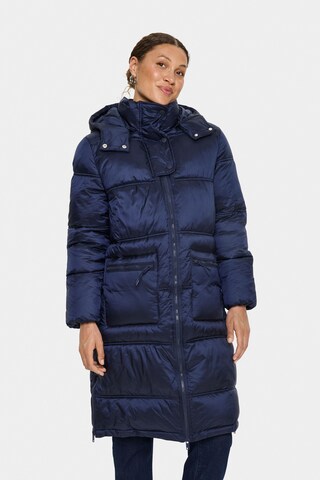 SAINT TROPEZ Winter coat 'Frances' in Blue: front
