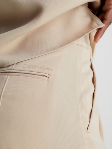 Calvin Klein Loose fit Pleat-Front Pants in Beige