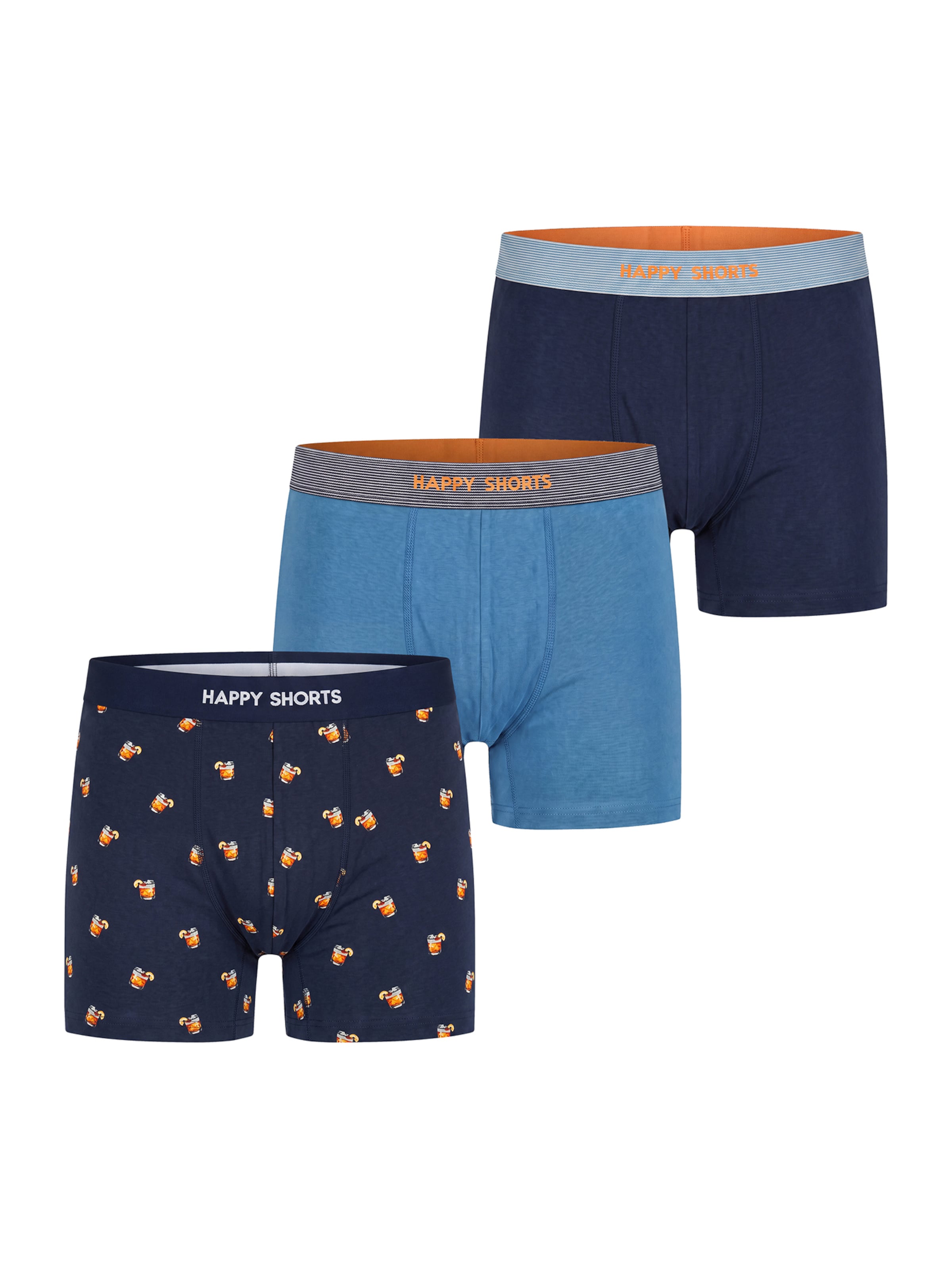 Boxers ' Jersey ' Happy Shorts en bleu : devant