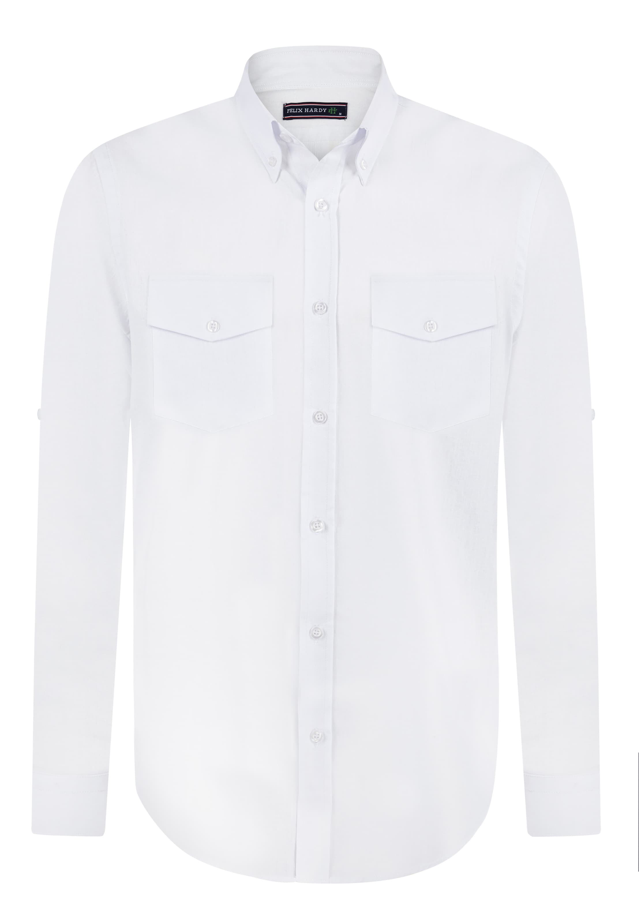 Felix Hardy Regular fit Button Up Shirt in White: front