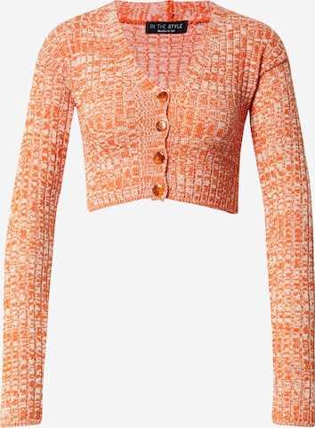 In The Style Gebreid vest 'Saffron' in Oranje: voorkant