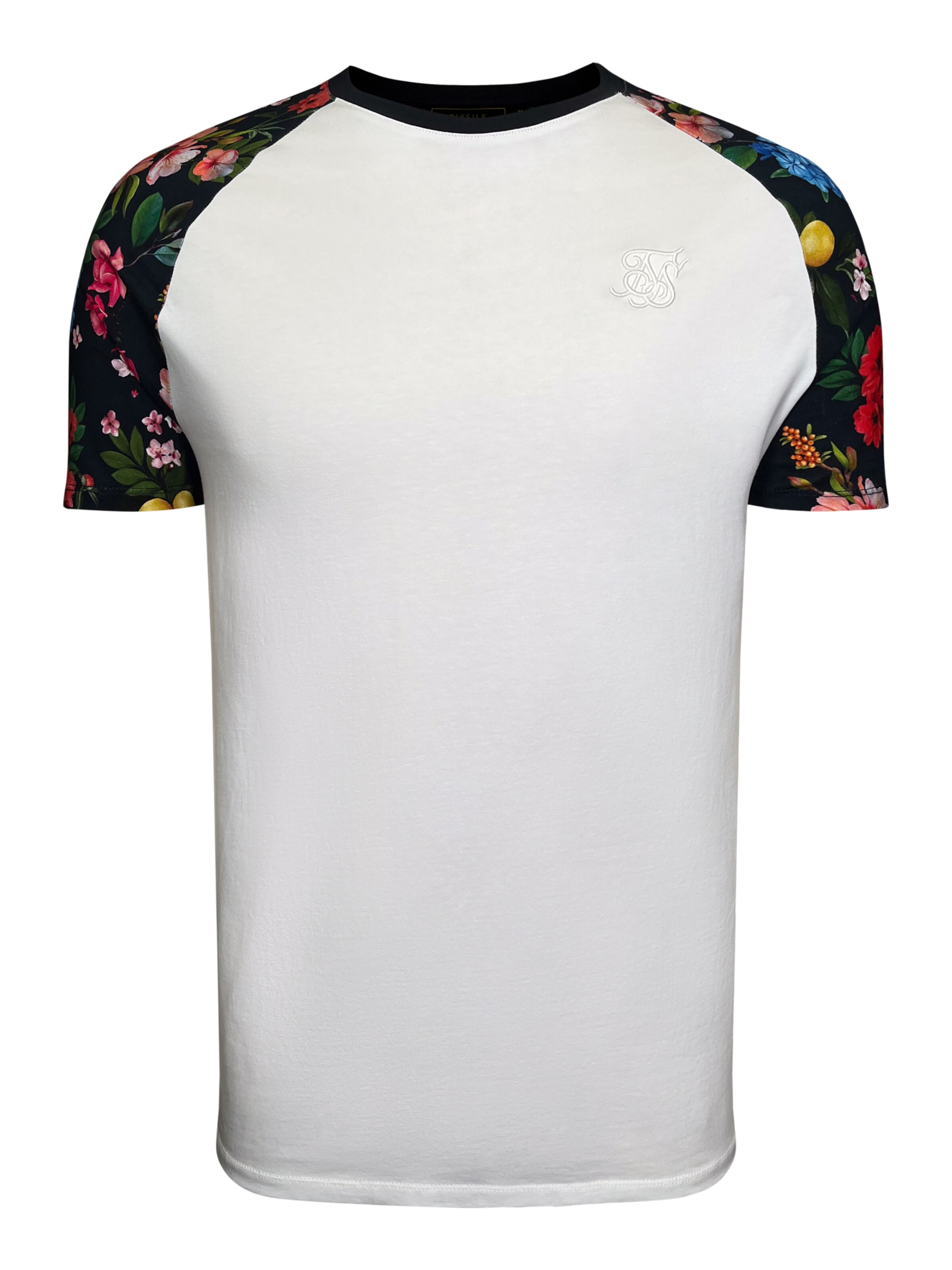 Maglietta 'Raglan' di SikSilk in bianco: frontale