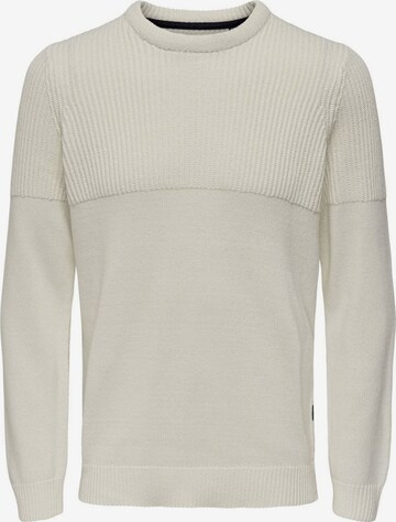 Pullover di Only & Sons in bianco: frontale