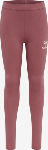 Hummel Skinny Workout Pants 'Onze' in Pink: front