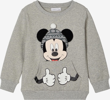 NAME IT Regular fit Sweatshirt 'Mickey Gamal' in Grey: front