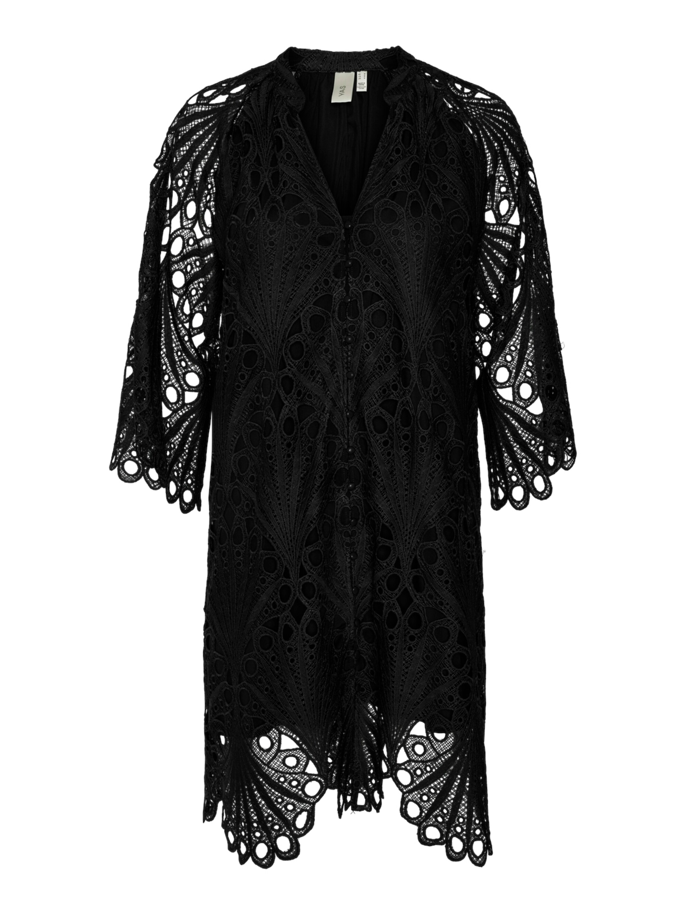 YAS Платье-рубашка 'YASMOLLY' в Черный: спереди