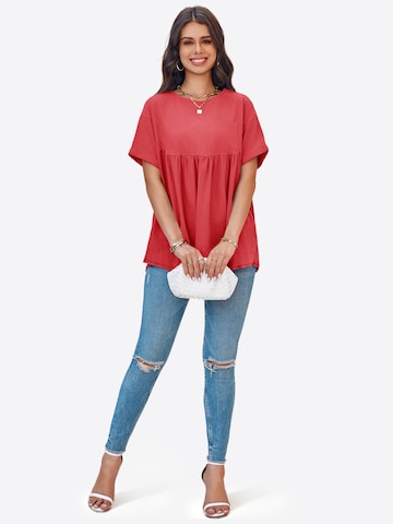 Imily Bela Bluza | rdeča barva