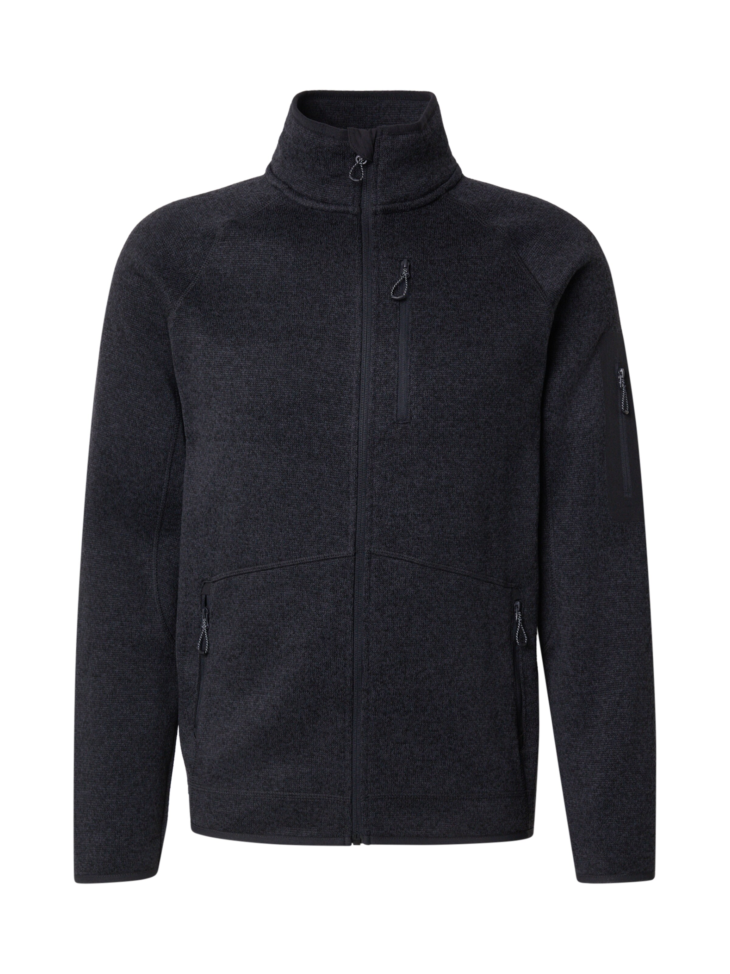 4F Funktionsfleecejakke i sort: forside