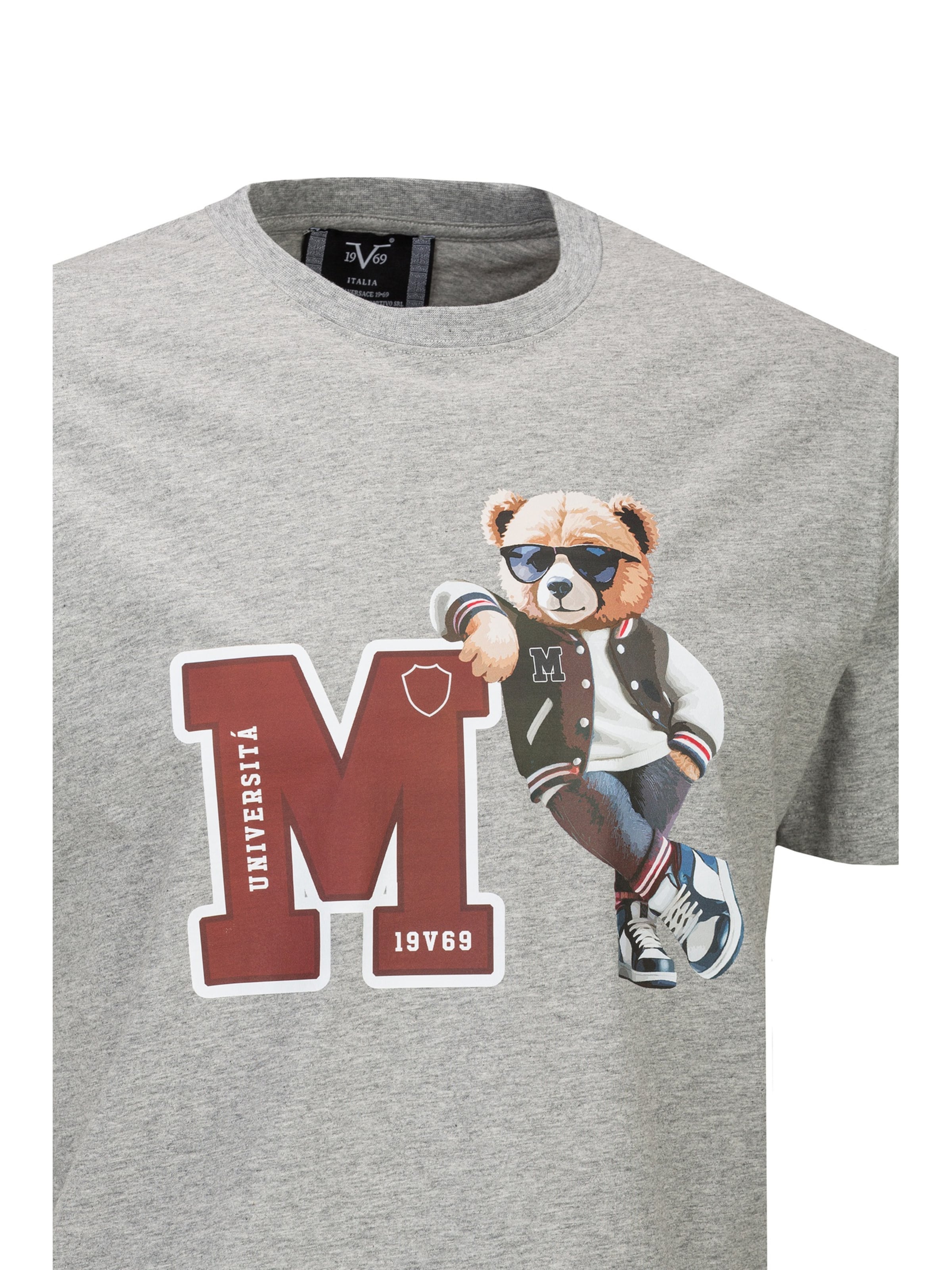 19V69 ITALIA - Camiseta 'Rafael College' en gris