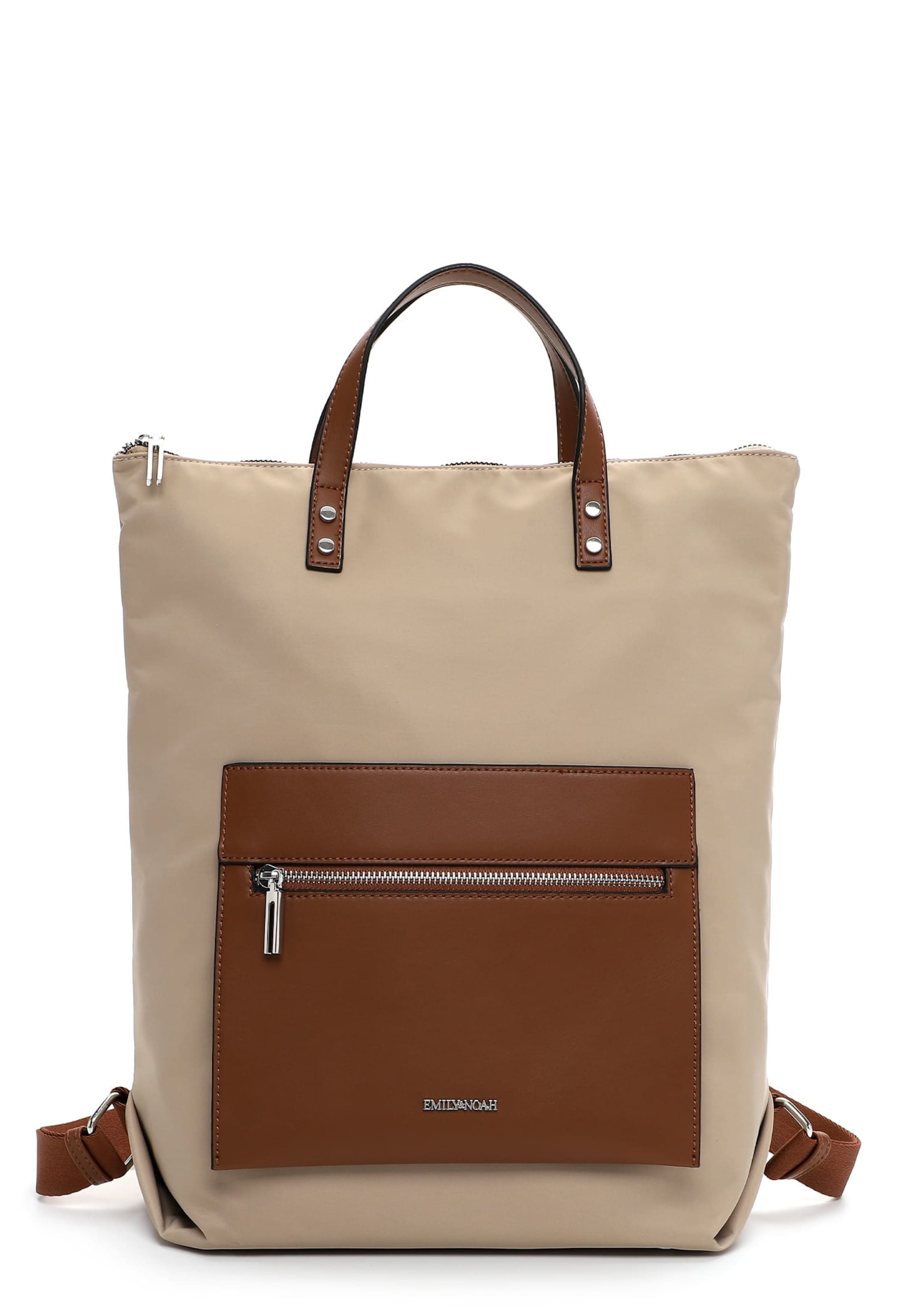 Emily & Noah Rugzak 'Elaura' in Bruin: voorkant