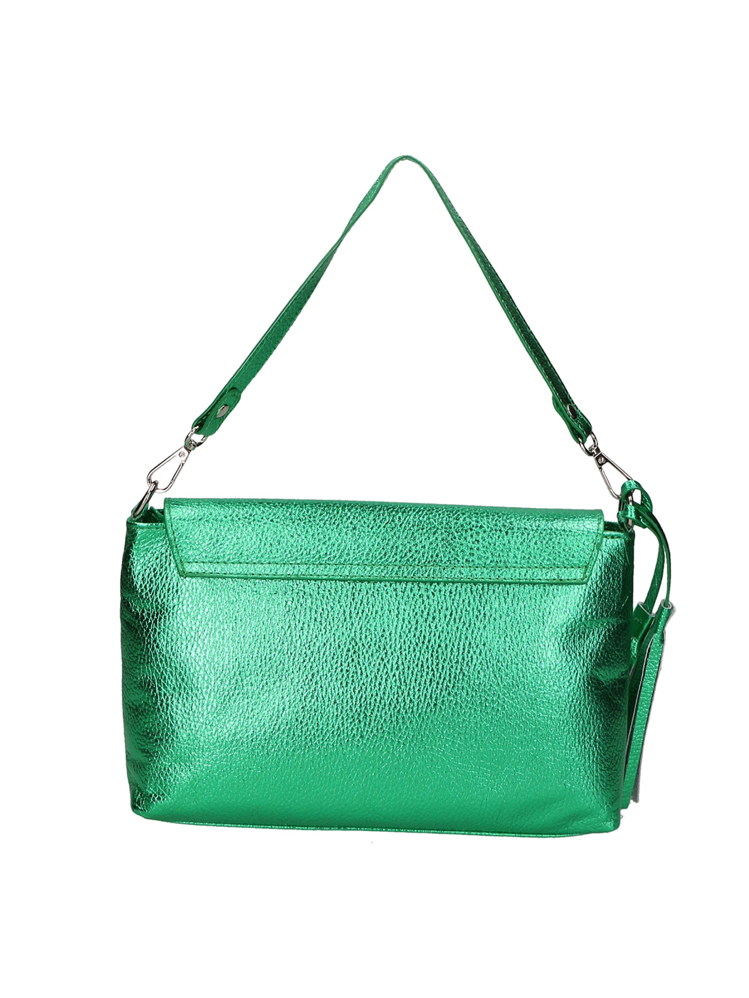 Pochette 'Pochette Donna Pelle Dollaro Laminato con Tracolla Rimovibile - Made in Italy' di Gave Lux in verde