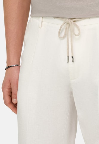 Boggi Milano Loosefit Bandplooibroek in Wit