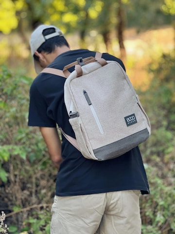 8000kicks Backpack 'Small Hemp Backpack in Beige and Green' in Beige