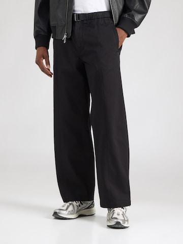 Baggy Pantaloni de la Calvin Klein Jeans pe negru: față