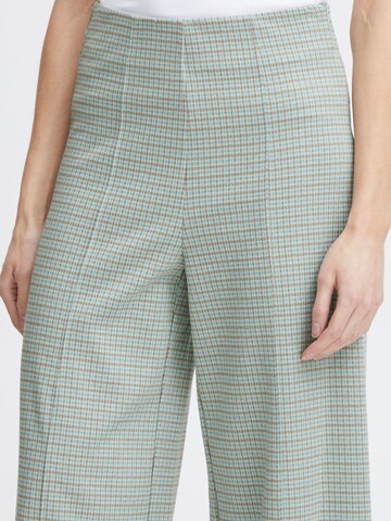 ICHI Wide leg Trousers 'KATE' in Green