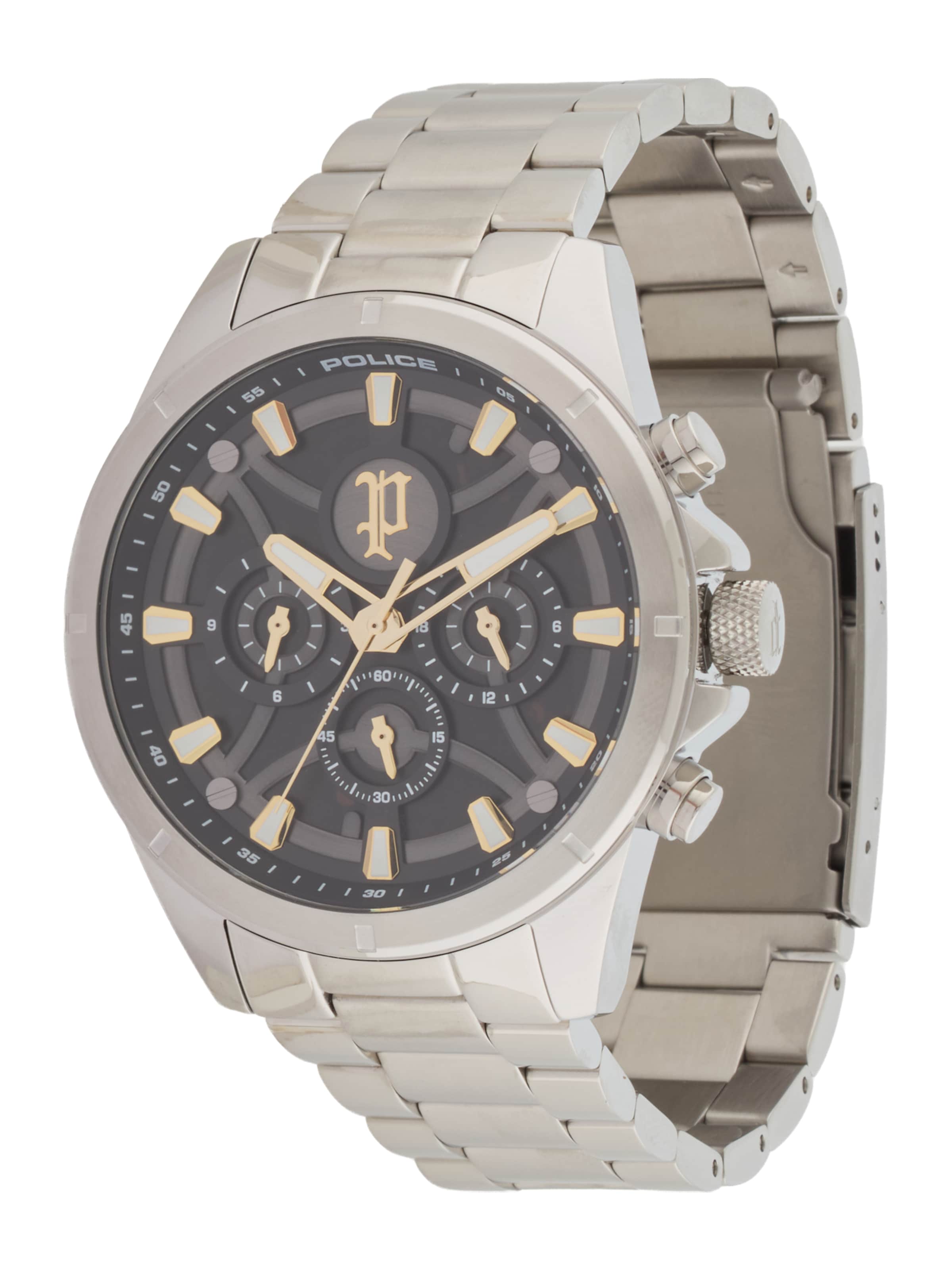 POLICE Analog klocka 'Defender' i silver: framsida