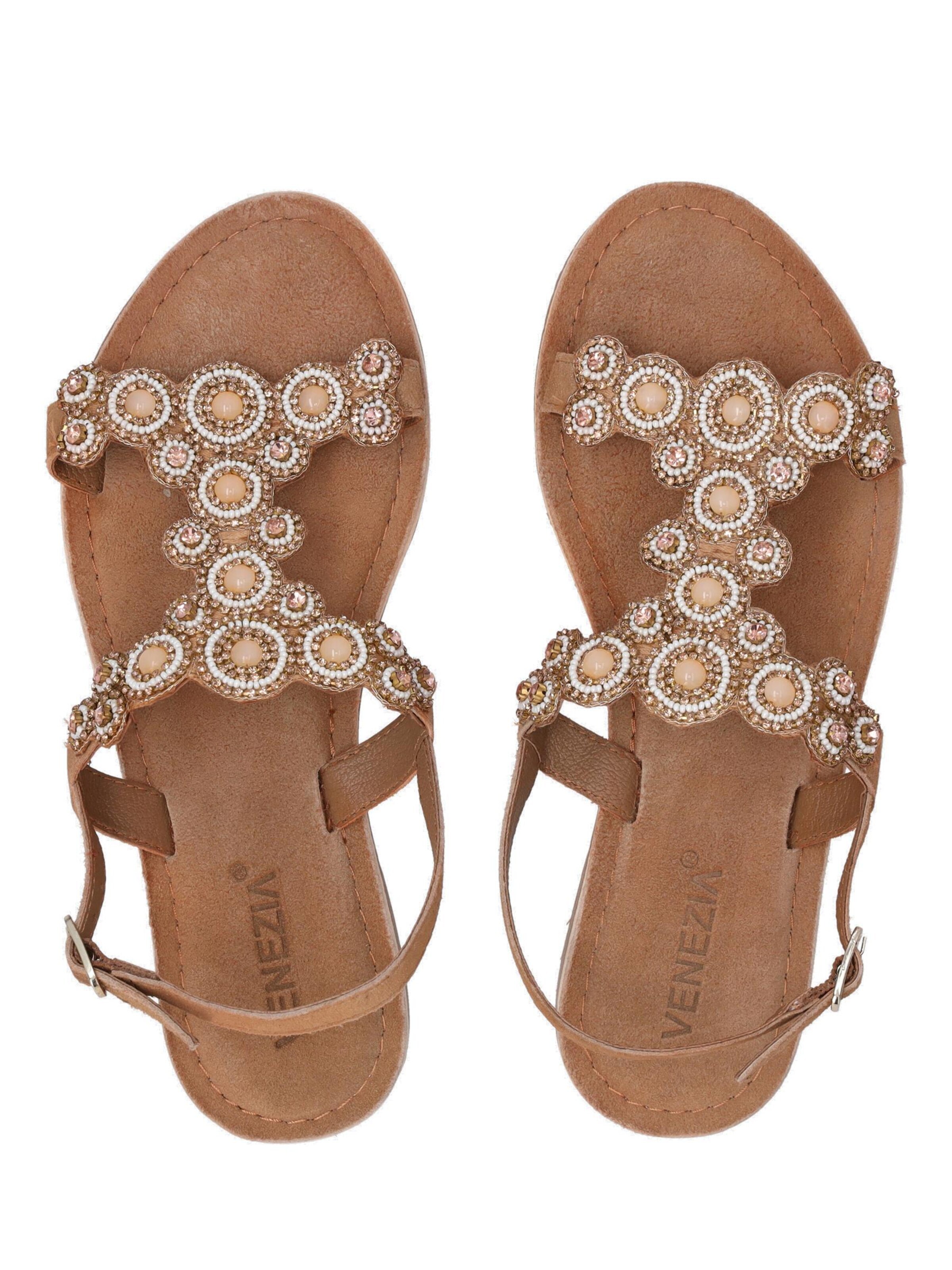 VENEZIA Strap Sandals 'Venezia' in Brown