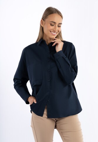 Camicia da donna di RISA in blu: frontale