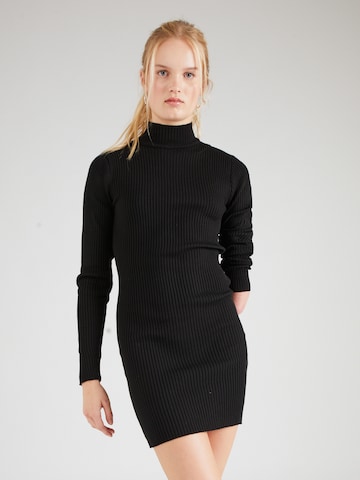 TrendyolPletena haljina - crna boja: prednji dio