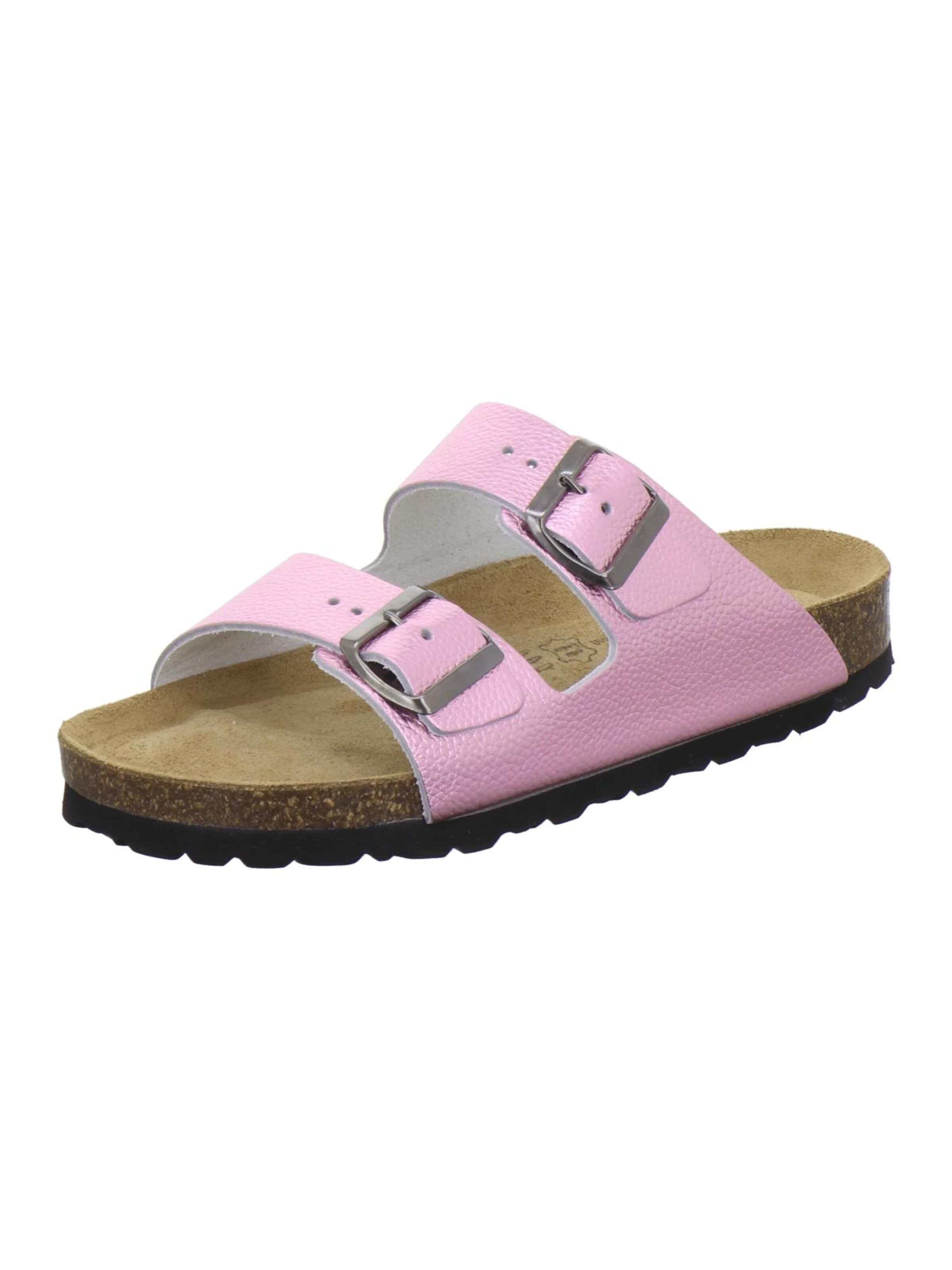 Zoccoletto 'Pantoletten Damen Zweischnaller rose Lack' di AFS-Schuhe in rosa: frontale