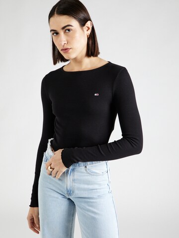 Tommy Jeans Shirt in Zwart: voorkant