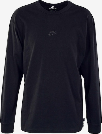 NIKE Athletic Sweatshirt in Black: front