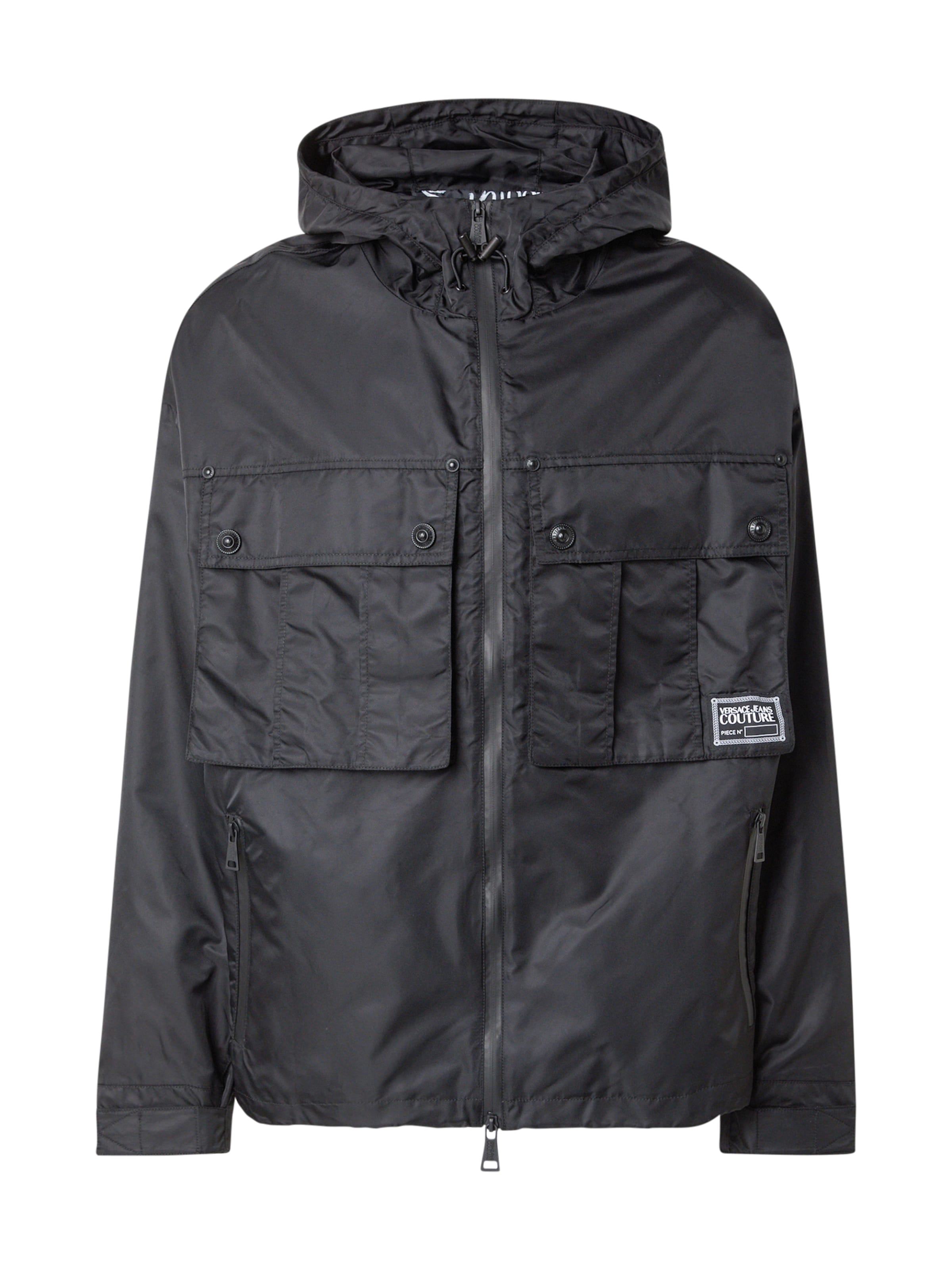 Versace Jeans Couture Prehodna jakna | črna barva: sprednja stran