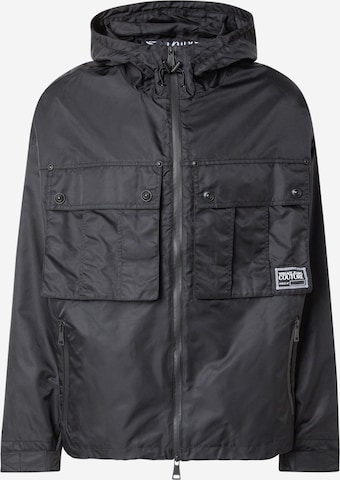 melns Versace Jeans Couture Starpsezonu jaka: no priekšpuses