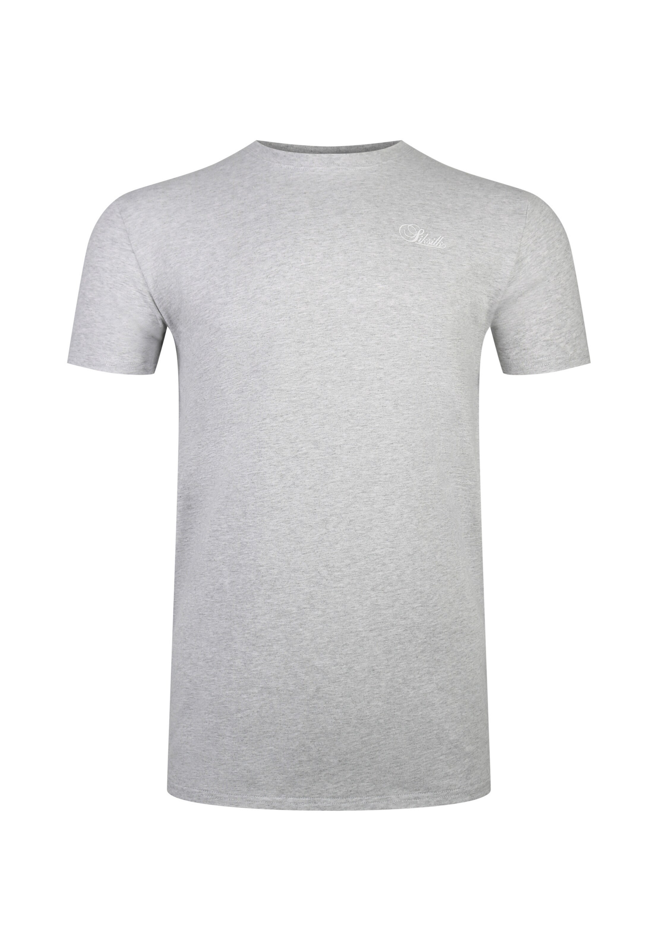 SikSilk Shirt 'Essentials' in Grijs: voorkant