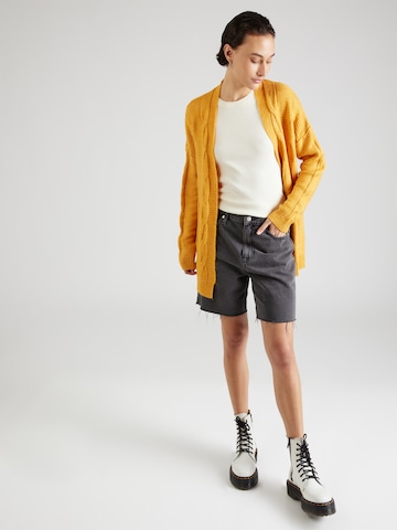 ABOUT YOU Knit Cardigan 'Anja' in Yellow