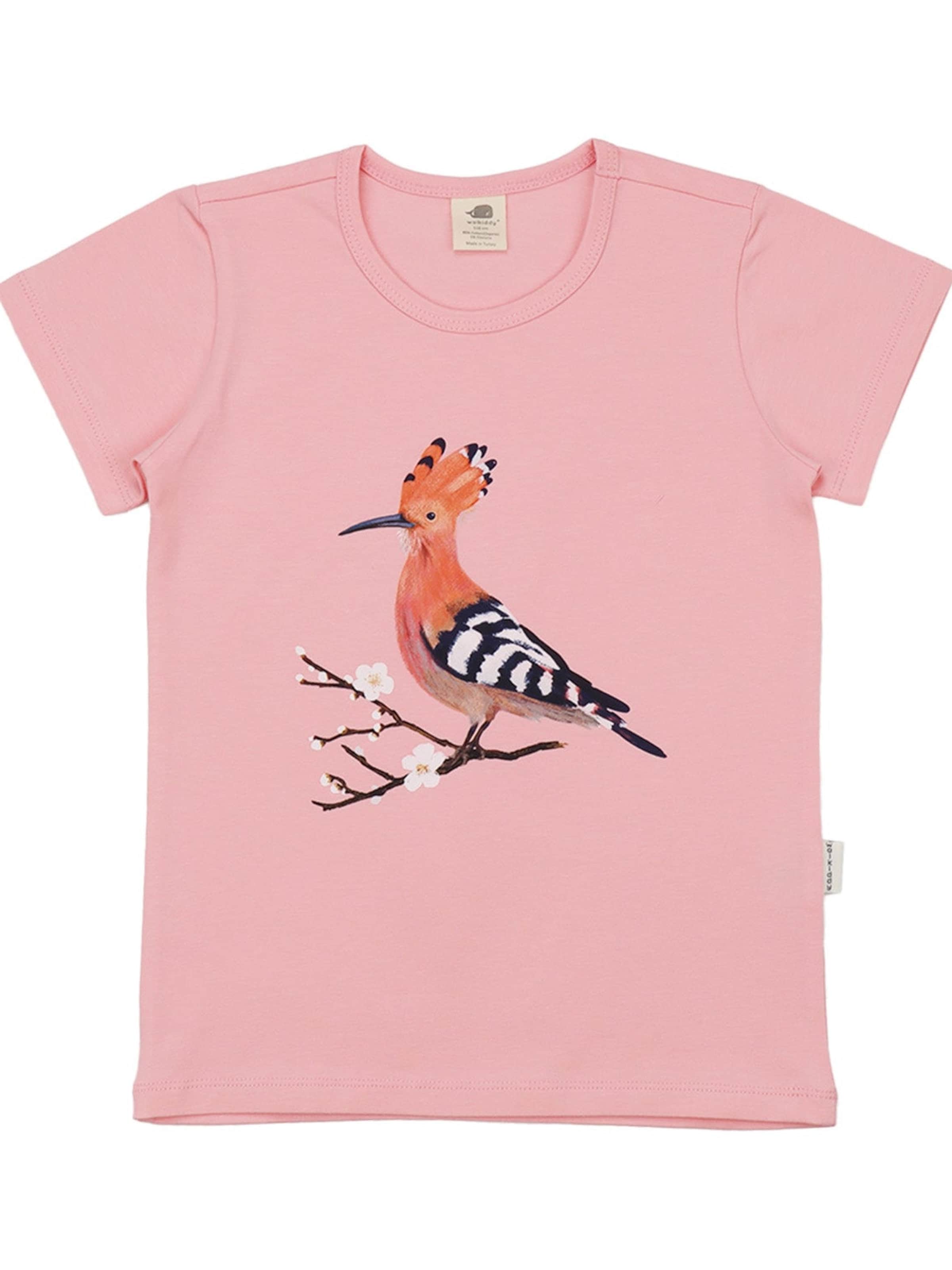 Walkiddy Shirt 'Walkiddy - Happy Hoopoes T-Shirt' in orange / rosa / schwarz, Produktansicht