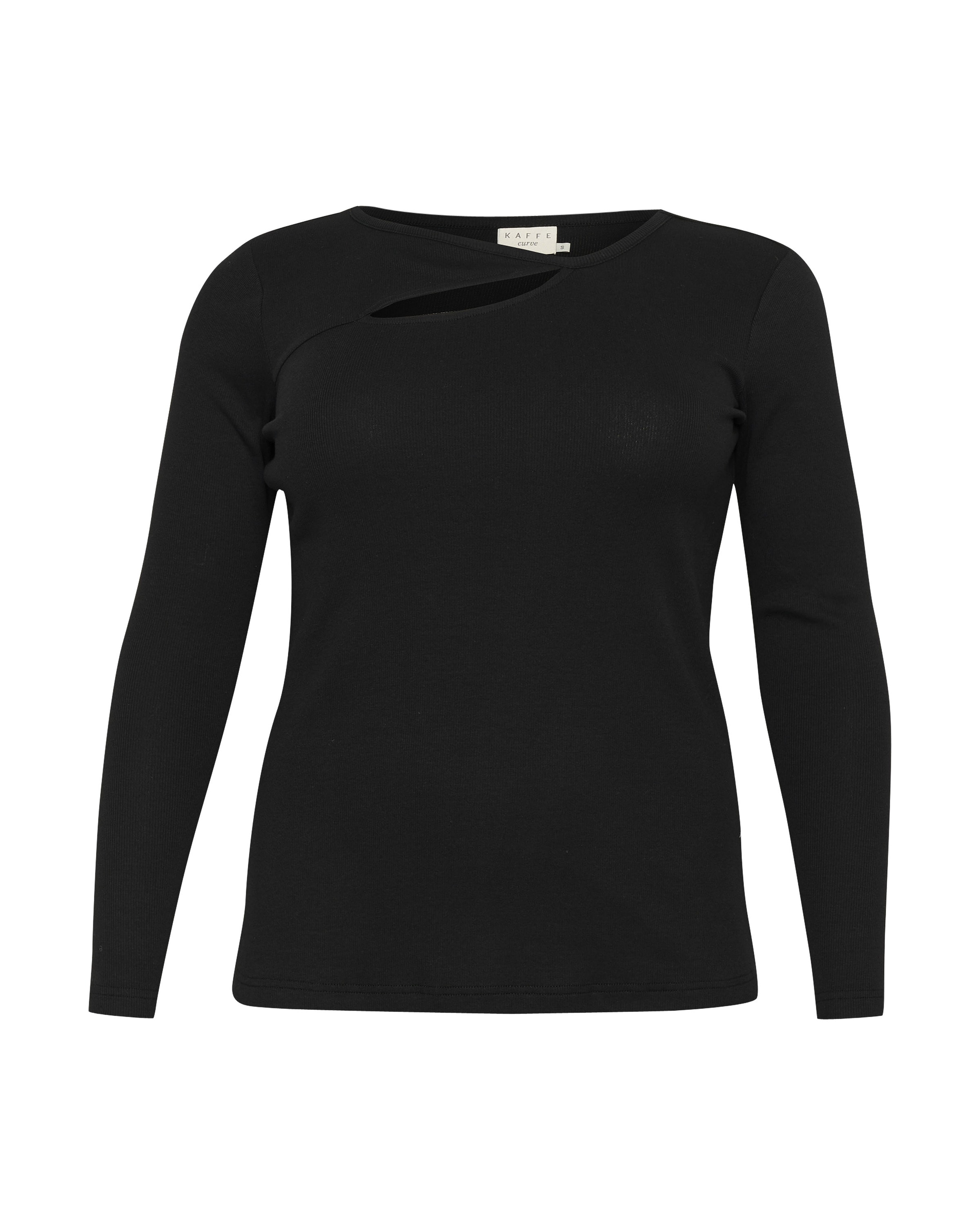 KAFFE CURVE Majica 'KC Carina' | črna barva: sprednja stran