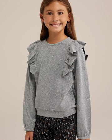 WE Fashion - Sudadera en plata: frente