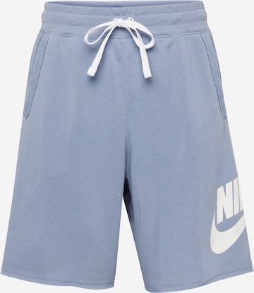 Nike Sportswear Trousers 'CLUB ALUMNI' in Blue: front