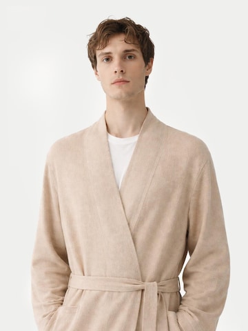 Peignoir long 'Men's Cashmere Robe' GOBI Cashmere en beige : devant