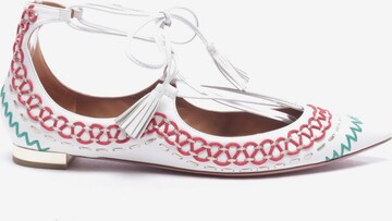 Aquazzura Flats & Loafers in 39 in White: front