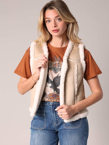 Gilet 'Svany' Deeluxe en beige : devant