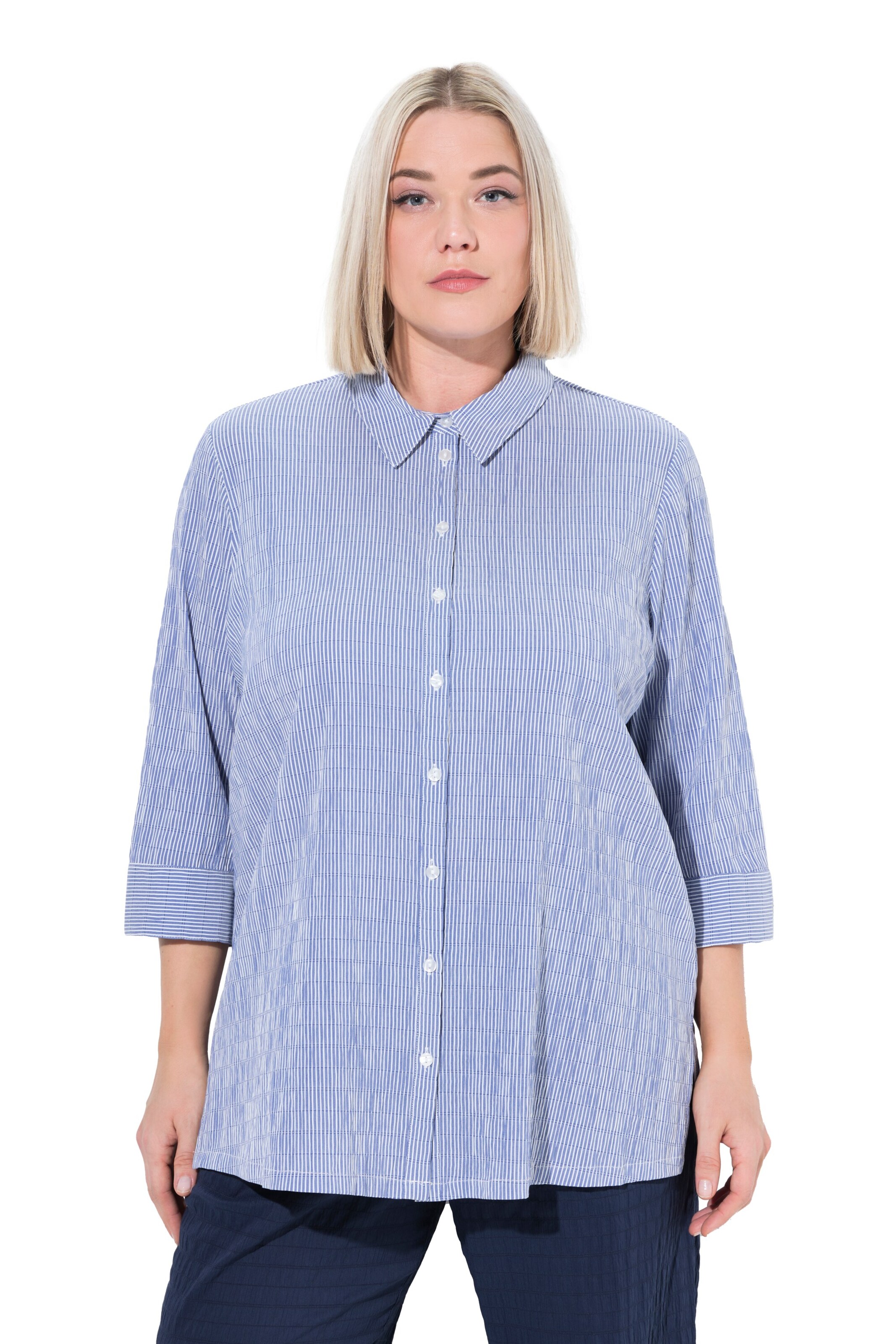 Ulla Popken Bluse in Blau: Vorderseite