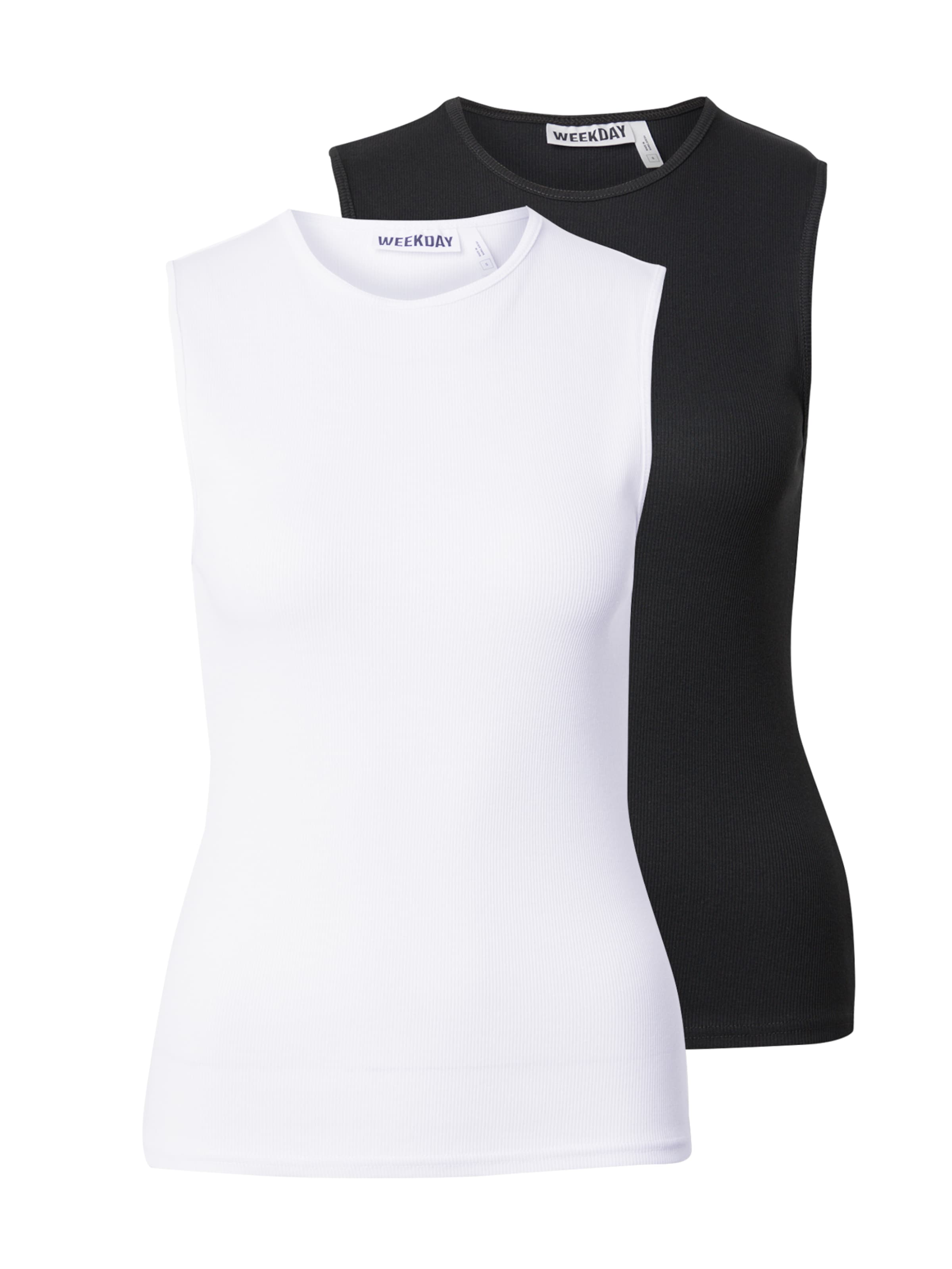 WEEKDAY Top in Black: front