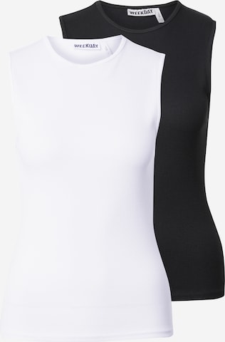 Top de la WEEKDAY pe negru: față