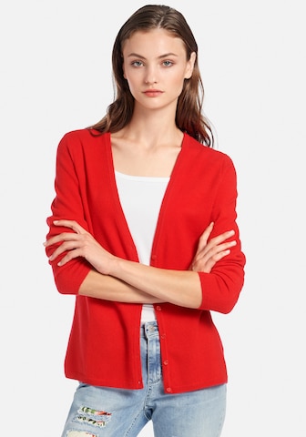 Peter Hahn Knit Cardigan 'Cora' in Red: front
