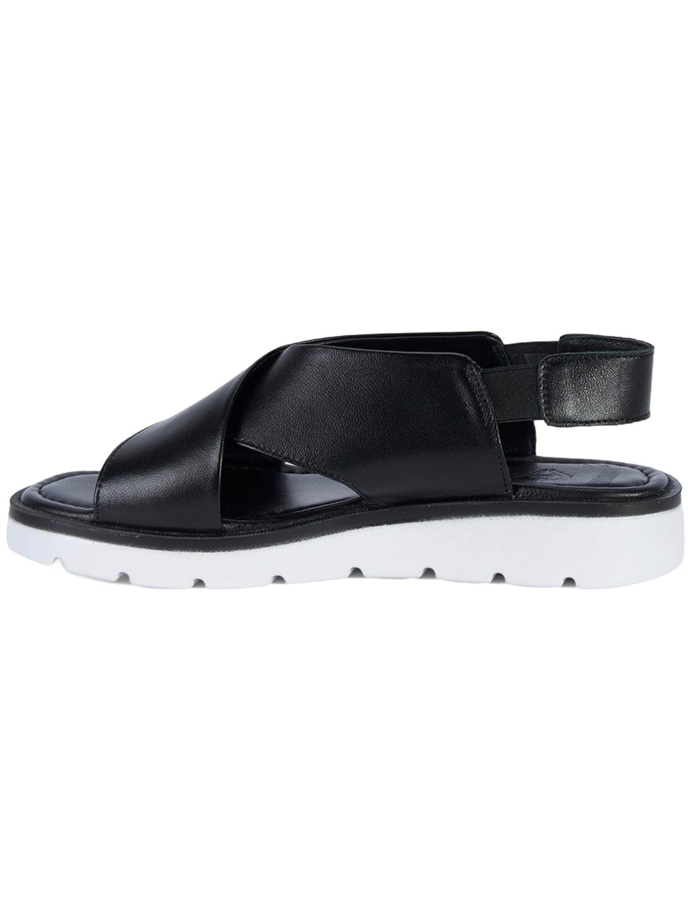 Desa Sandale 'DESA Damen-Ledersandalen mit gekreuzten Riemen'‌‌‌‌‌‌‌‌ in Schwarz